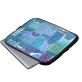 Paris Blue Laptopschutzhülle (Vorne Knopf)