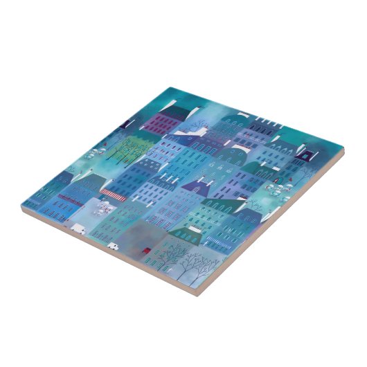 Paris Blues Fliese (Seite)