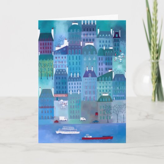 Paris Blues Greetings Card Ankündigung (Vorderseite)