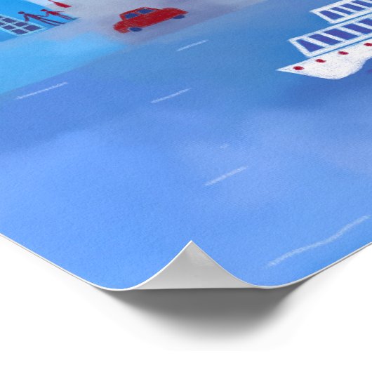 Paris Blues Poster (Ecke)