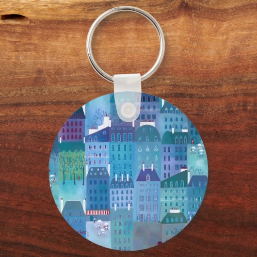 Paris Blues Schlüsselanhänger (Rückseite)