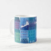 Paris Blues Stadtbild Kaffeetasse (Vorderseite Links)