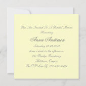 Paris blüht Wirbel viktorianisch Brautparty Einladung (Rückseite)