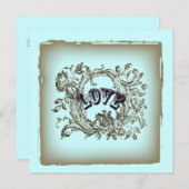 Paris blüht Wirbel viktorianisch Brautparty Einladung (Vorne/Hinten)