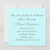 Paris blüht Wirbel viktorianisch Brautparty Einladung (Rückseite)