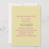 Paris Blumenquelle Brautparty Tee Party Einladung (Rückseite)