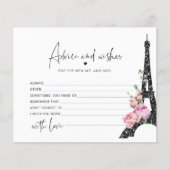 Paris Blumenrosa Rat und Wünsche Bridcard (Vorderseite)