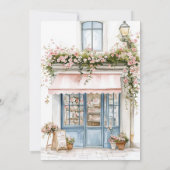 Paris Bonjour Bebe Baby Dusche Einladung (Rückseite)