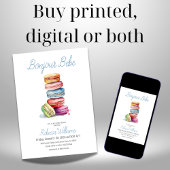 Paris Bonjour Bebe Macaroons Boy Baby Dusche Einladung