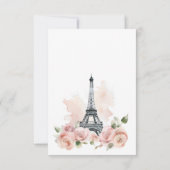 Paris Bonjour Bebe Parisian Floral Baby Shower Dankeskarte (Rückseite)