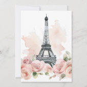 Paris Bonjour Bebe Parisian Floral Baby Shower Einladung (Rückseite)