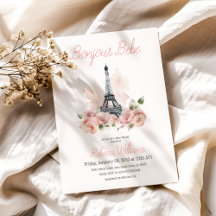 Paris Bonjour Bebe Parisian Floral Baby Shower