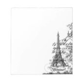Paris Bonjour Collage Notizblock (Vorderseite)