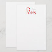 PARIS Bonjour (Hallo) Briefpapier (Vorne/Hinten)