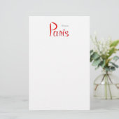 PARIS Bonjour (Hallo) Briefpapier (Stehend Vorderseite)