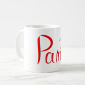 PARIS Bonjour (Hallo) Kaffeetasse (Vorderseite Links)