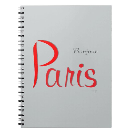 PARIS Bonjour (Hallo) Notizblock (Vorderseite)