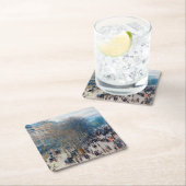 Paris Boulevard, Claude Monet Rechteckiger Pappuntersetzer (Vor Ort)