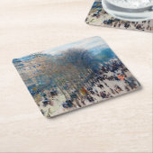 Paris Boulevard, Claude Monet Rechteckiger Pappuntersetzer (angewinkelt)