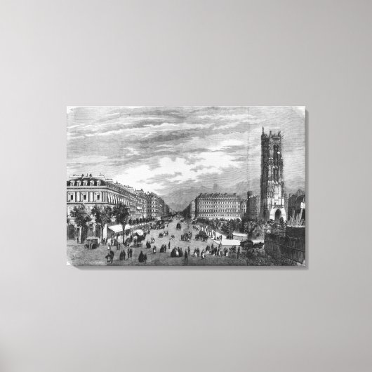 Paris, Boulevard de Sebastopol Leinwanddruck (Vorderseite)