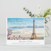 Paris-Bound-Frankreich-Hochzeit in Urlaubsort Save The Date (Stehend Vorderseite)