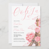 Paris-Brautparty Einladung (Vorderseite)