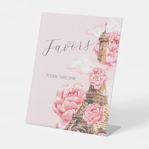 Paris Brautparty Favoriten Sockelschild