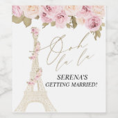 Paris Brautparty, französisches Brautparty, Weinetikett (Einzelnes Label)