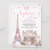 Paris Brautparty Party Französisches Eiffelturm Ca Einladung (Vorderseite)