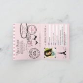 Paris Brautparty Passport Einladung (Innenseite)