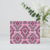 Paris Breeze Damask Postkarte (Stehend Vorderseite)