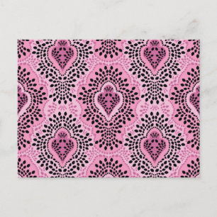 Paris Breeze Damask Postkarte