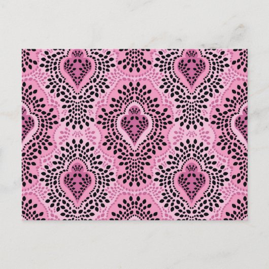 Paris Breeze Damask Postkarte (Vorderseite)