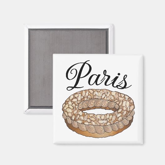 Paris Brest Choux Patisserie Frankreich Magnet (Vorderseite/Rückseite)