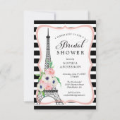 Paris Bridal Dusche Einladungskarte Eiffelturm Einladung (Vorderseite)