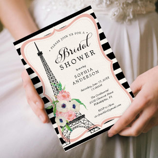 Paris Bridal Dusche Einladungskarte Eiffelturm Einladung