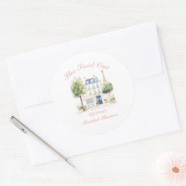 Paris Bridal Shower Parisian Cafe Runder Aufkleber