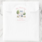 Paris Bridal Shower Parisian Cafe Runder Aufkleber (Tasche)