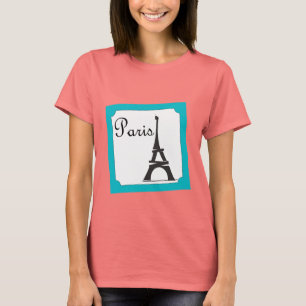 Paris Briefmarke Blue T-Shirt