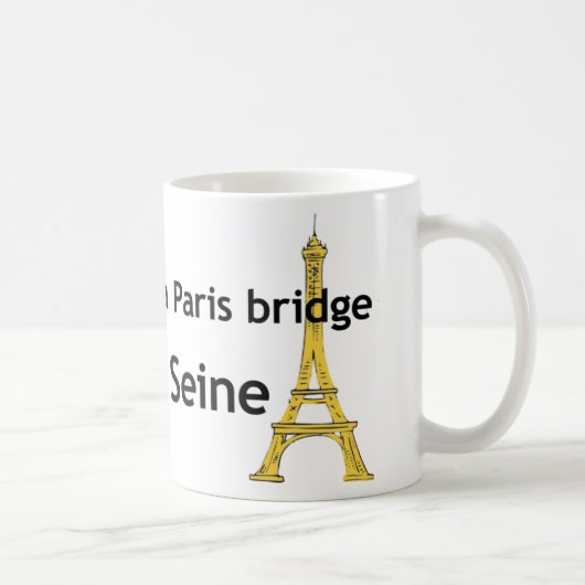 Paris-Brücke Kaffeetasse (Rechts)