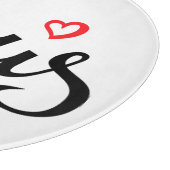 Paris Brush Letters with Heart Schneidebrett (Ecke)