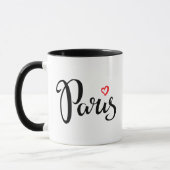 Paris-Bürsten-Beschriftung mit Herzen Tasse (Links)