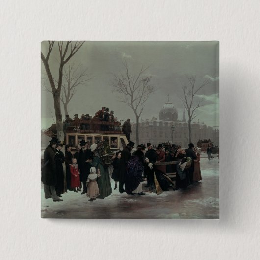 Paris-Bus-Unfall Button (Vorderseite)