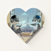 Paris by Day Heart Shaped Notebook (Verschiedene) Notizblock (Rückseite)