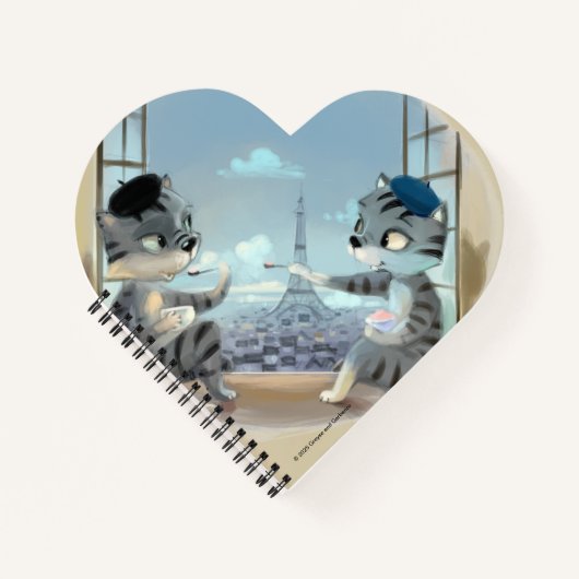 Paris by Day Heart Shaped Notebook (Verschiedene) Notizblock (Vorderseite)
