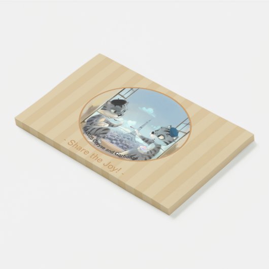 Paris by Day Notes 10" x 6" - Joy Post-it Klebezettel (angewinkelt)