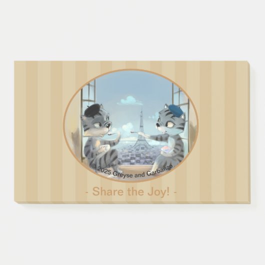 Paris by Day Notes 10" x 6" - Joy Post-it Klebezettel (Vorderseite)
