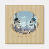 Paris by Day Square Magnet 2 inch - Joy (Vorne)