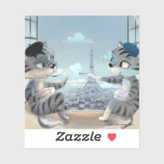 Paris by Day Vinyl Sticker - Joy (verschiedene Grö (Blatt)