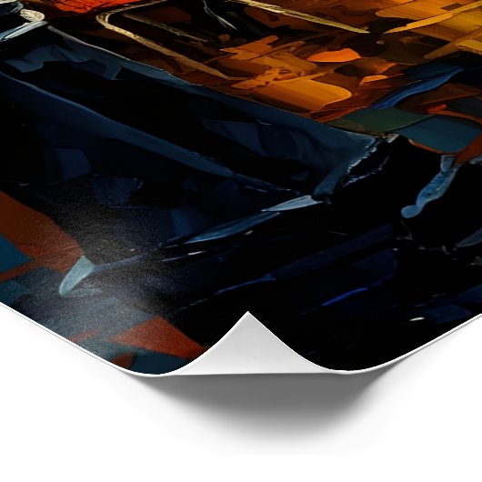 Paris by night poster (Ecke)